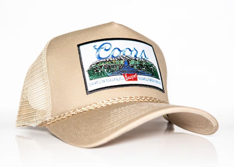 Coors Mountain Landscape Patch on Fitted Structure Trucker Vintage Rope Snapback - Etsy | Etsy (US)