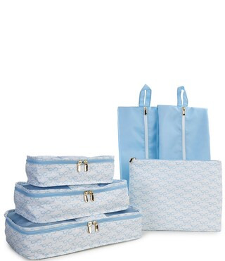 6-Piece Blue Bow Packing Cube Set | Dillard's