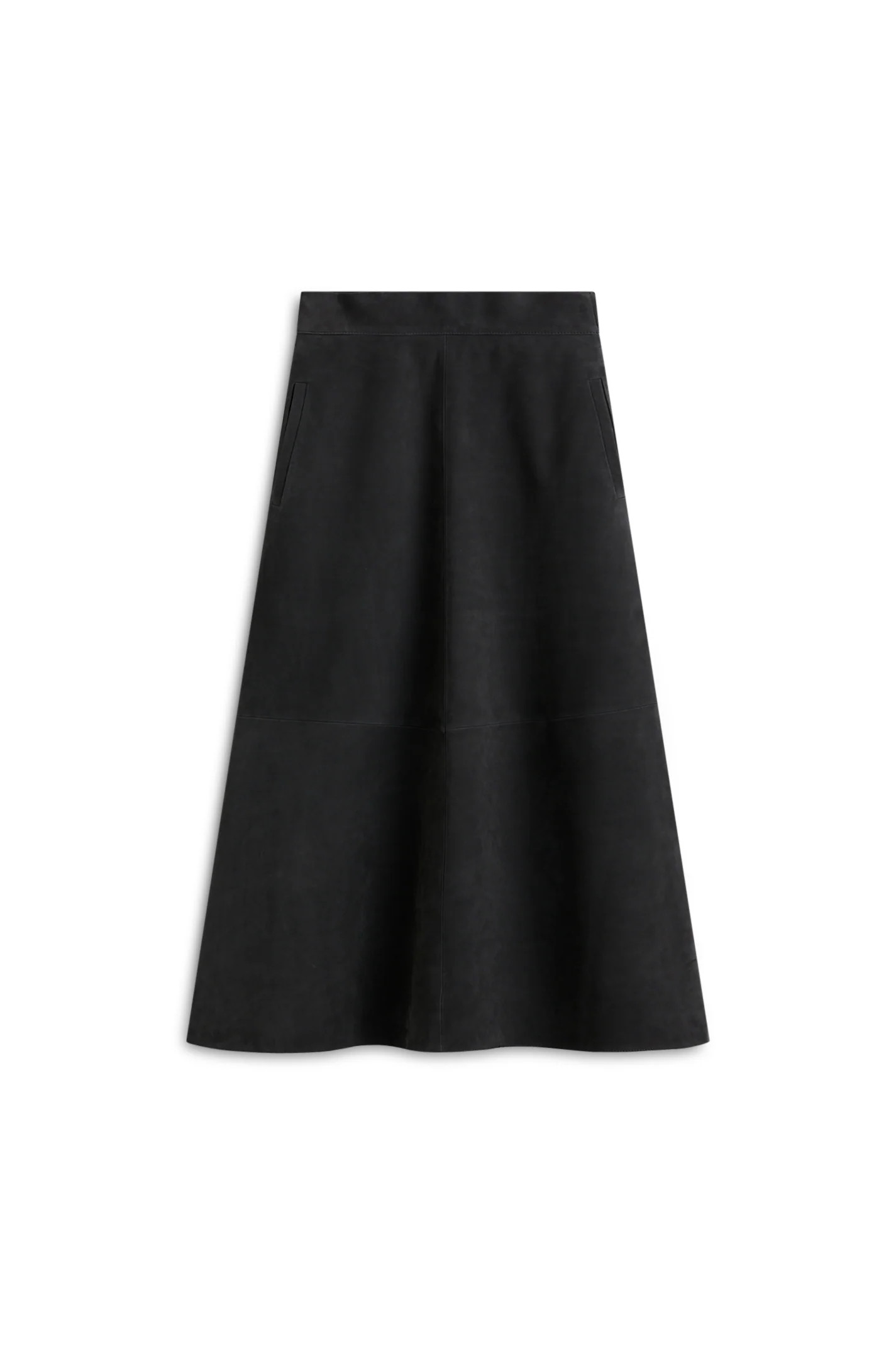 NUBUCK LONG SKIRT - ANTHRACITE - Scanlan Theodore | Scanlan Theodore AU