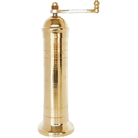 Alexander Home Original Greek Pepper Mill, 9-Inch Brass \u2013 European Manual Pepper Grinder Ref... | Amazon (US)