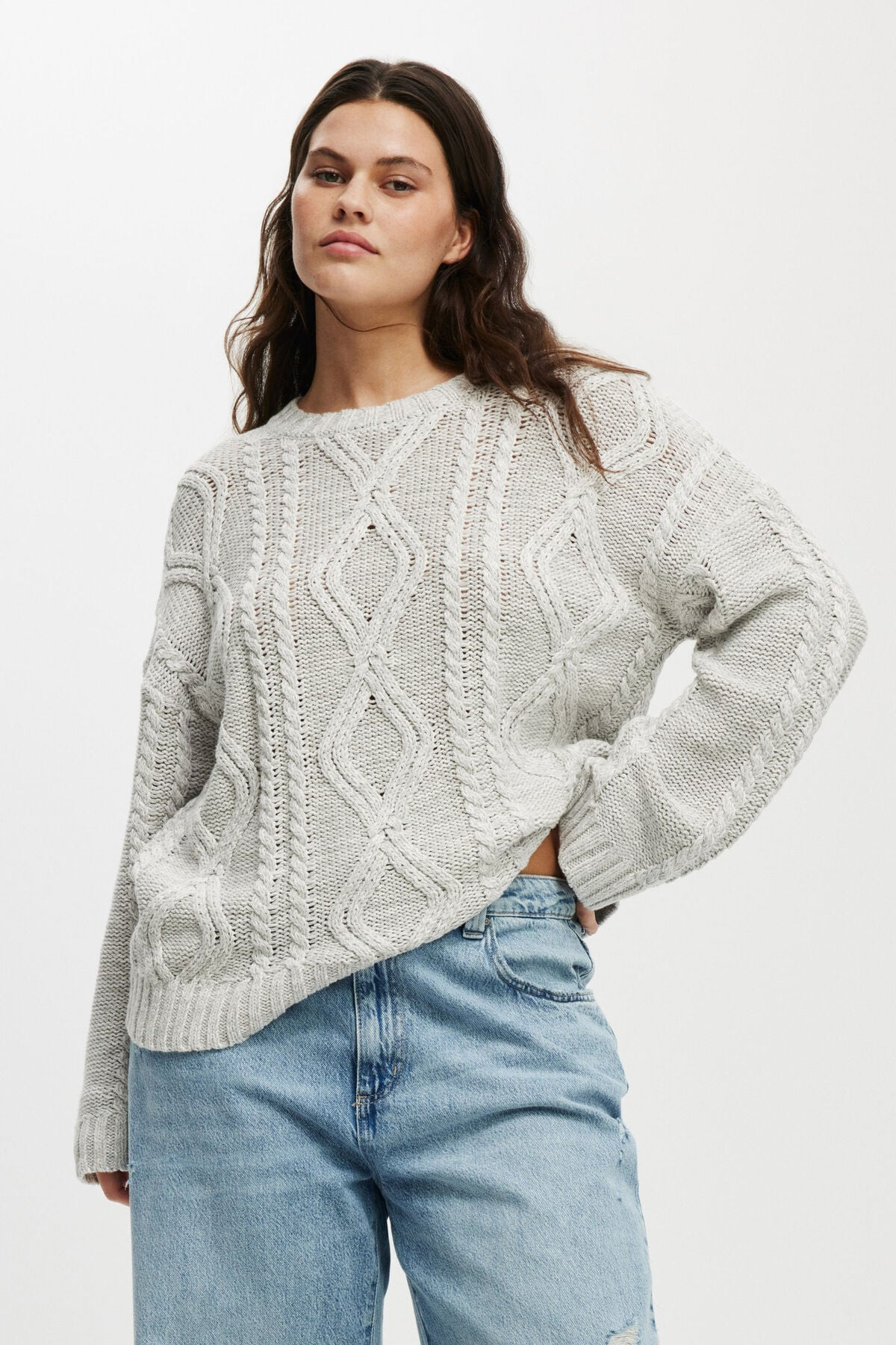 Oversized Cable Sweater | Cotton On (US)