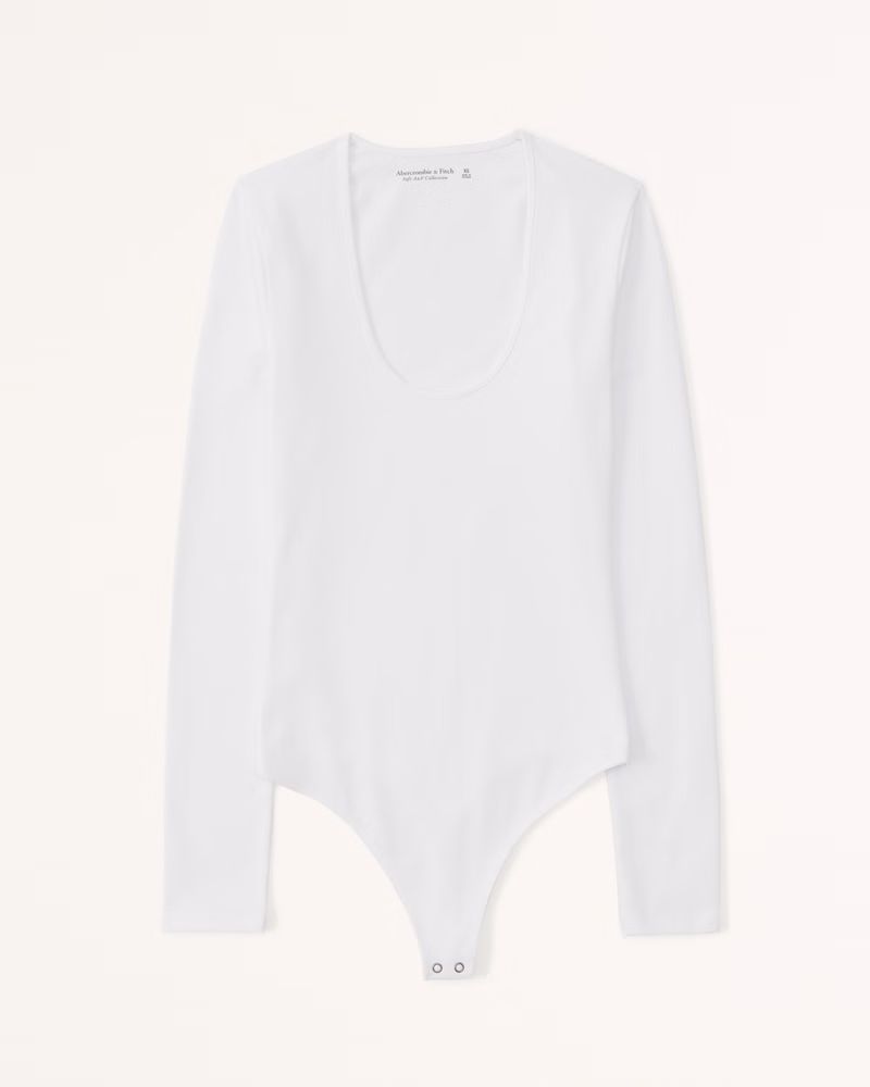 Women's Long-Sleeve Scoopneck Bodysuit | Women's Up To 50% Off Select Styles | Abercrombie.com | Abercrombie & Fitch (US)