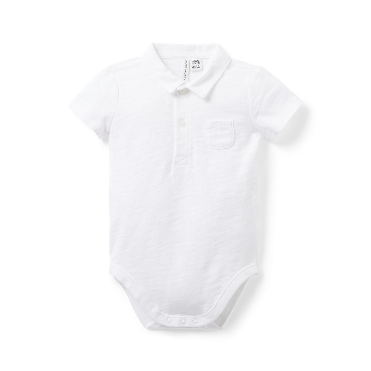 The Slub Polo Bodysuit For Baby | Janie and Jack