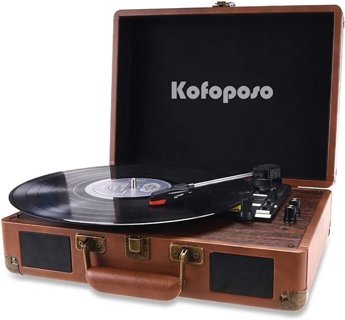 Kofoposo Vinyl Record Player,Record Players for Vinyl with Speakers,Portable Record Player Suitca... | Amazon (US)