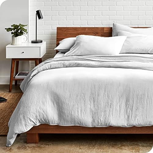 Bare Home Sandwashed Duvet Cover Oversized King Size - Premium 1800 Collection Duvet Set - Cooling D | Amazon (US)