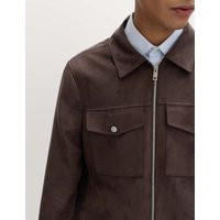 M&S Faux Suede Trucker Bitter Chocolate | Marks & Spencer (UK)