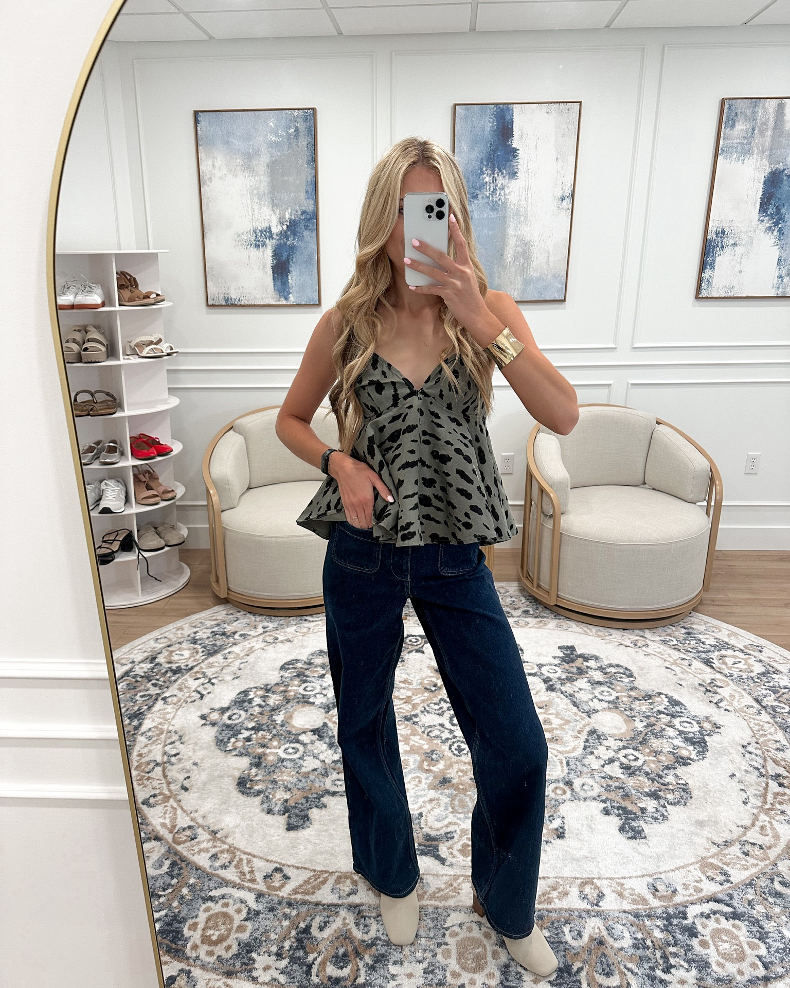 #walmartpartner #walmartfashion @walmartfashion Walmart fashion coming through again! 🤎✨ This flowy cami gives total elevated vibes — perfect for date night or girls’ night out. Styled it with wide-leg jeans and boots for an easy, luxe fall look! 

#LTKStyleTip #LTKSeasonal #LTKFindsUnder50