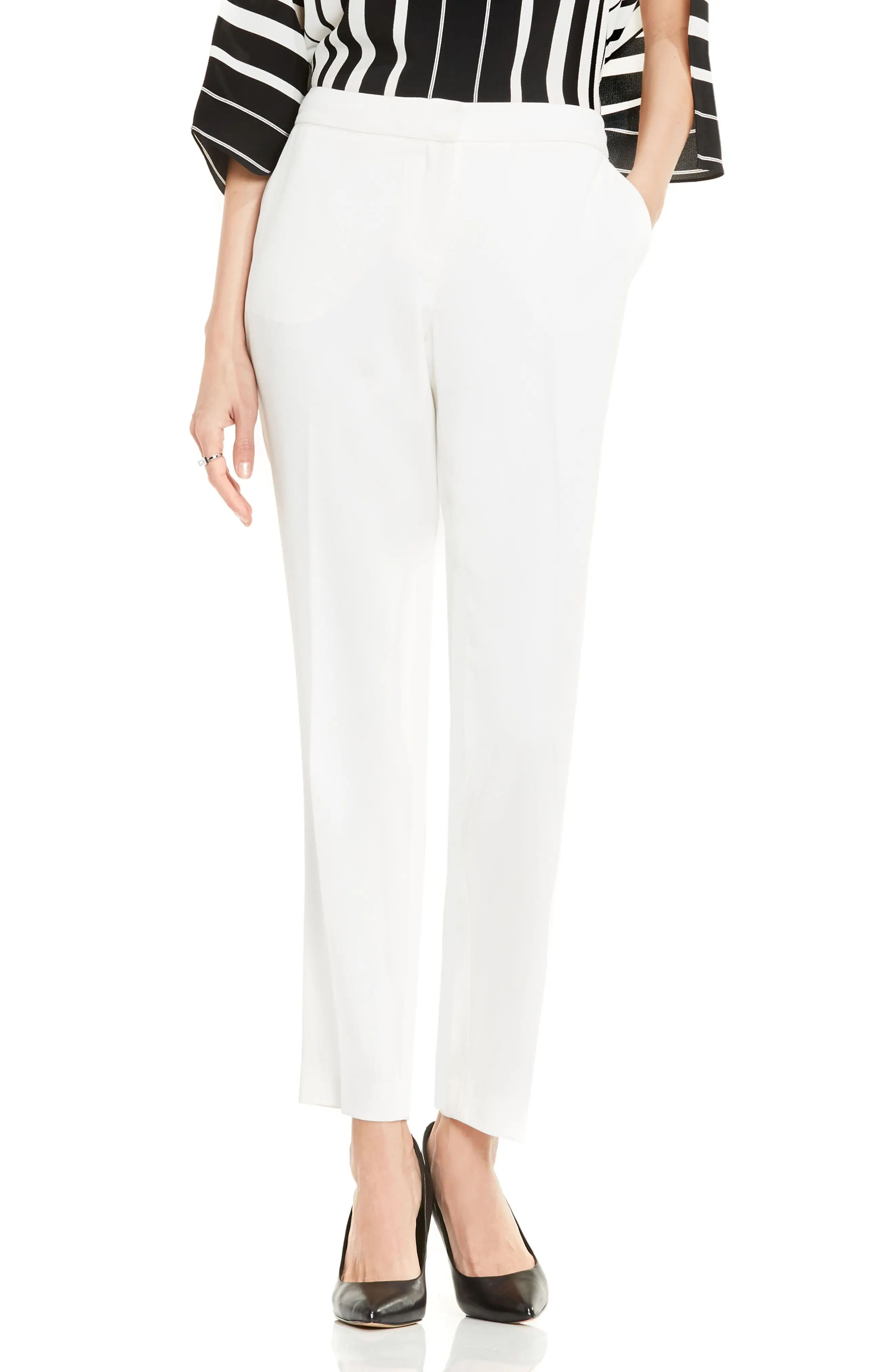 Vince Camuto Textured Skinny Ankle Pants | Nordstrom