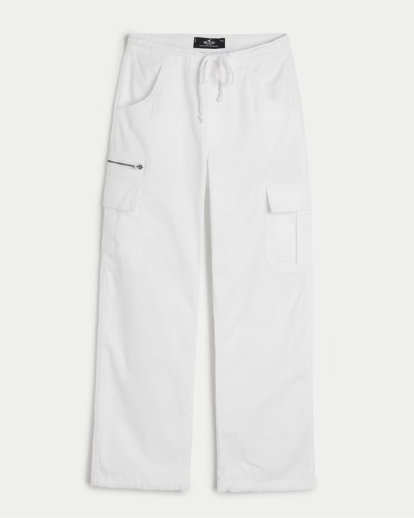 Adjustable Rise Cargo Parachute Pants | Hollister (US)