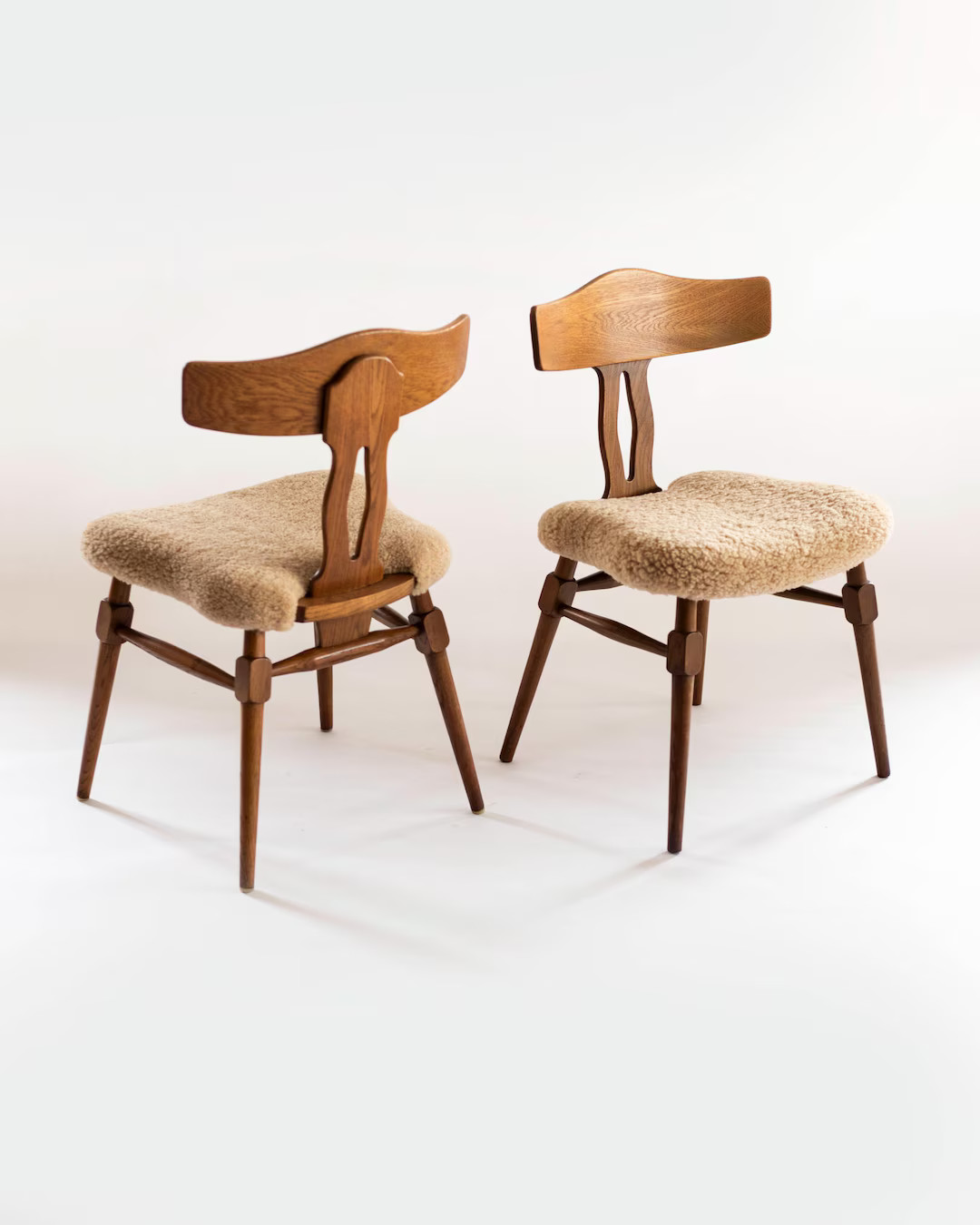 1 of 4 Oak and Sheepskin Dining Chair Attributed to Henry Kjærnulf for Jorgensen & Sonner, Denma... | Etsy (US)