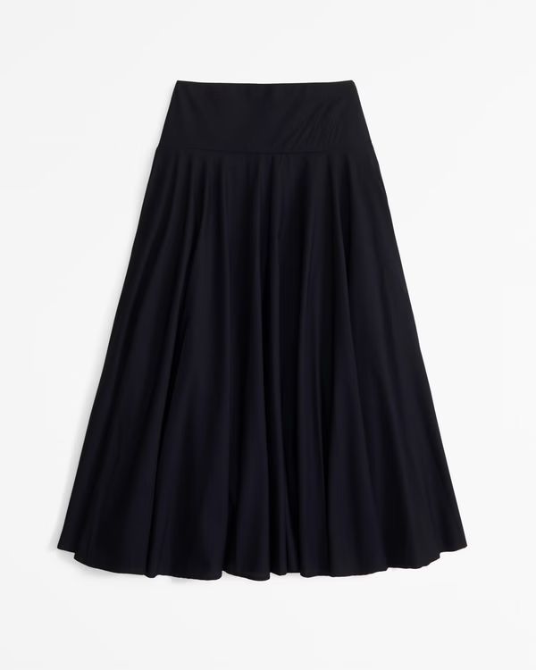 Mid Rise Drop-Waist Maxi Skirt | Black Maxi Skirt Set | Maxi Skirt Outfit  | Abercrombie & Fitch (US)