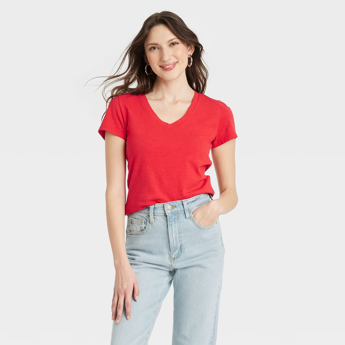 Women's Fitted Short Sleeve V-Neck T-Shirt - Universal Thread™ | Target