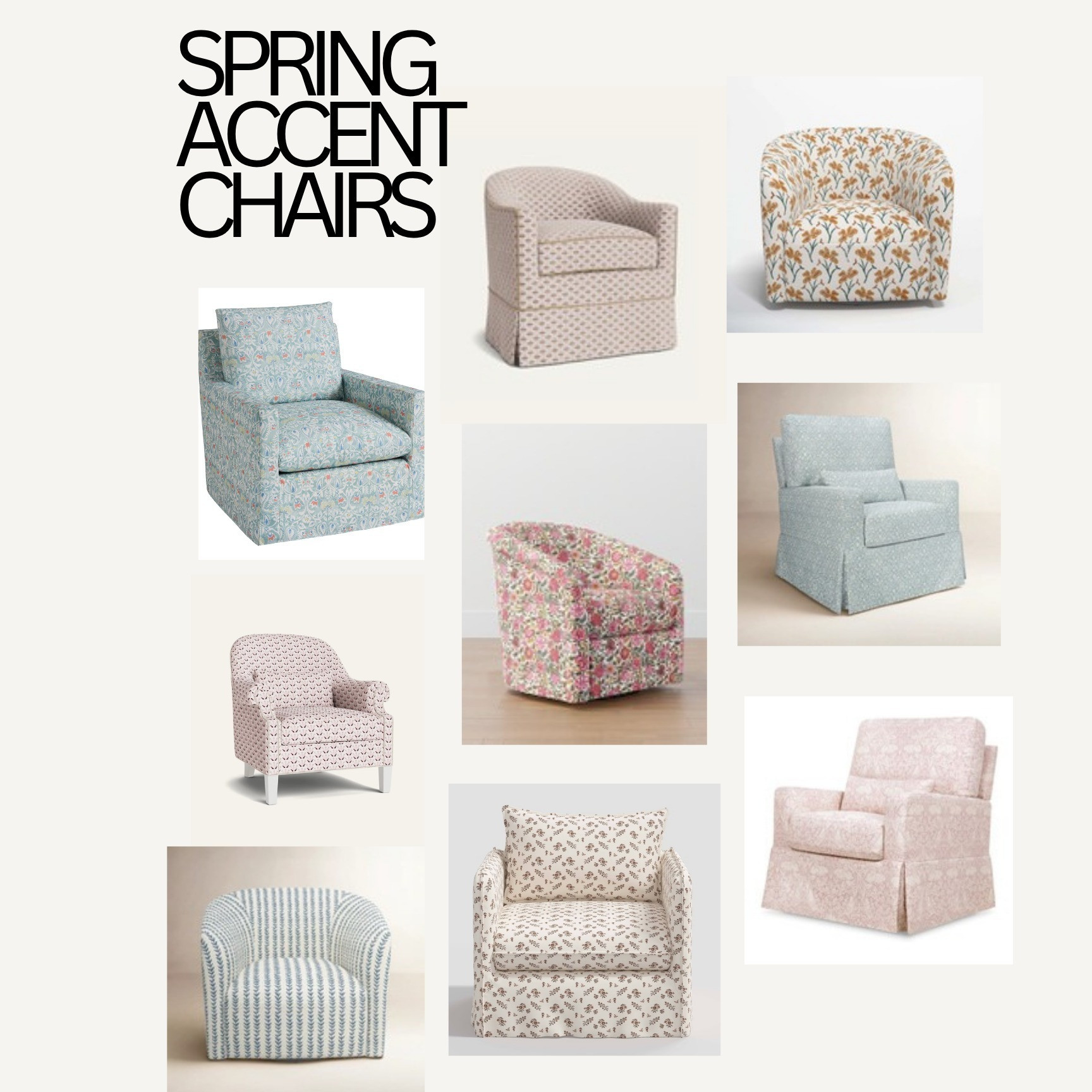 Spring has sprung for these fun accent chairs-shop our collection here 
#ltkhome #spring #shopping #chairs #armchairs #interiors  

 