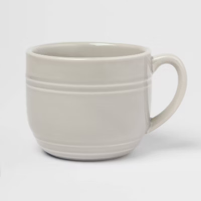 15oz Stoneware Westfield Mug Gray - Threshold™ | Target
