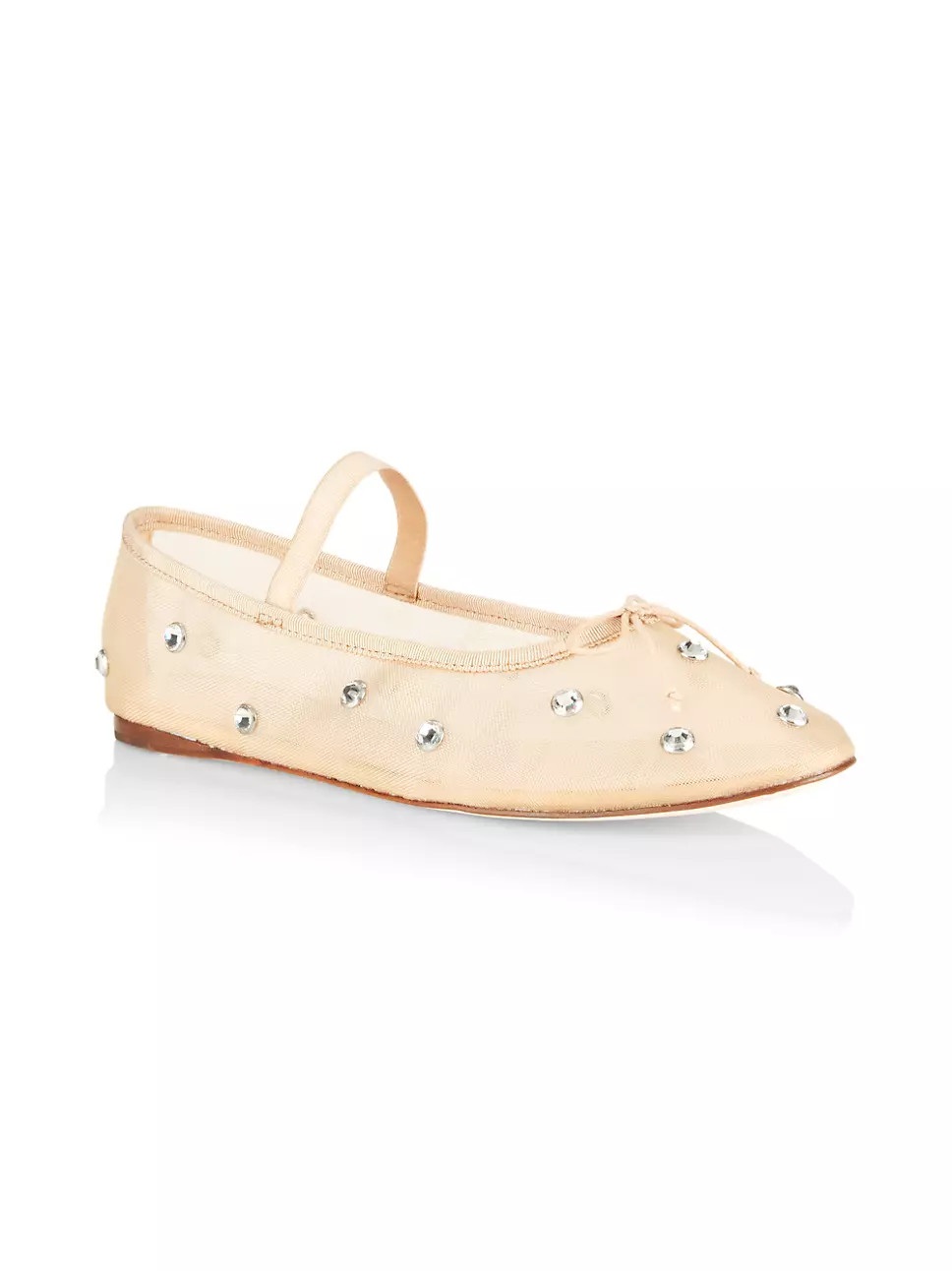 Leonie Crystal Mesh Ballet Flats | Saks Fifth Avenue