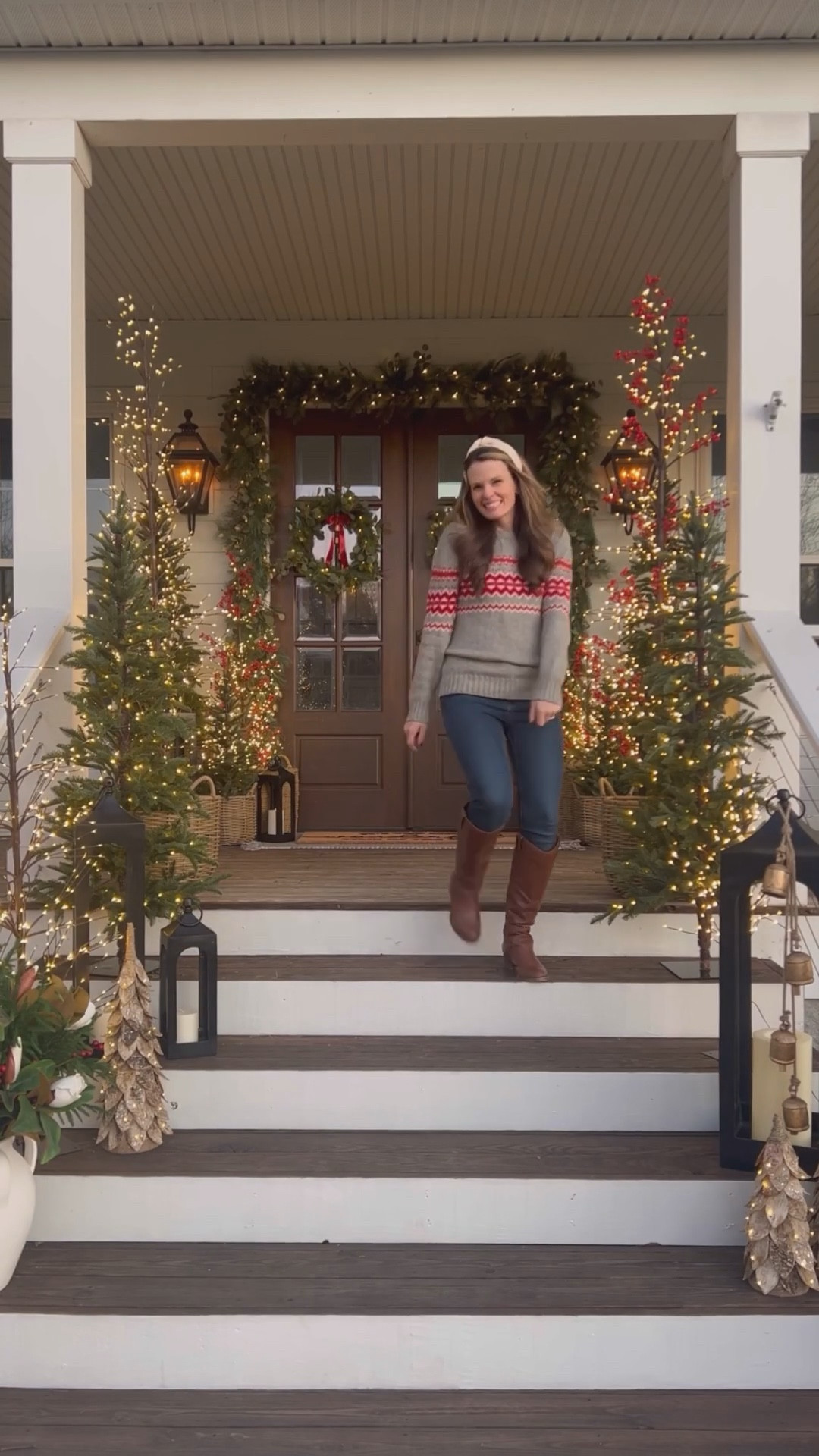 Last years Christmas front porch and doors at night! I loved everything all lit up! So bright cheery and warm! Perfect for the holidays! Grab these goodies while you can! They’re gonna sell out fast!

#LTKHome #LTKStyleTip #LTKHoliday