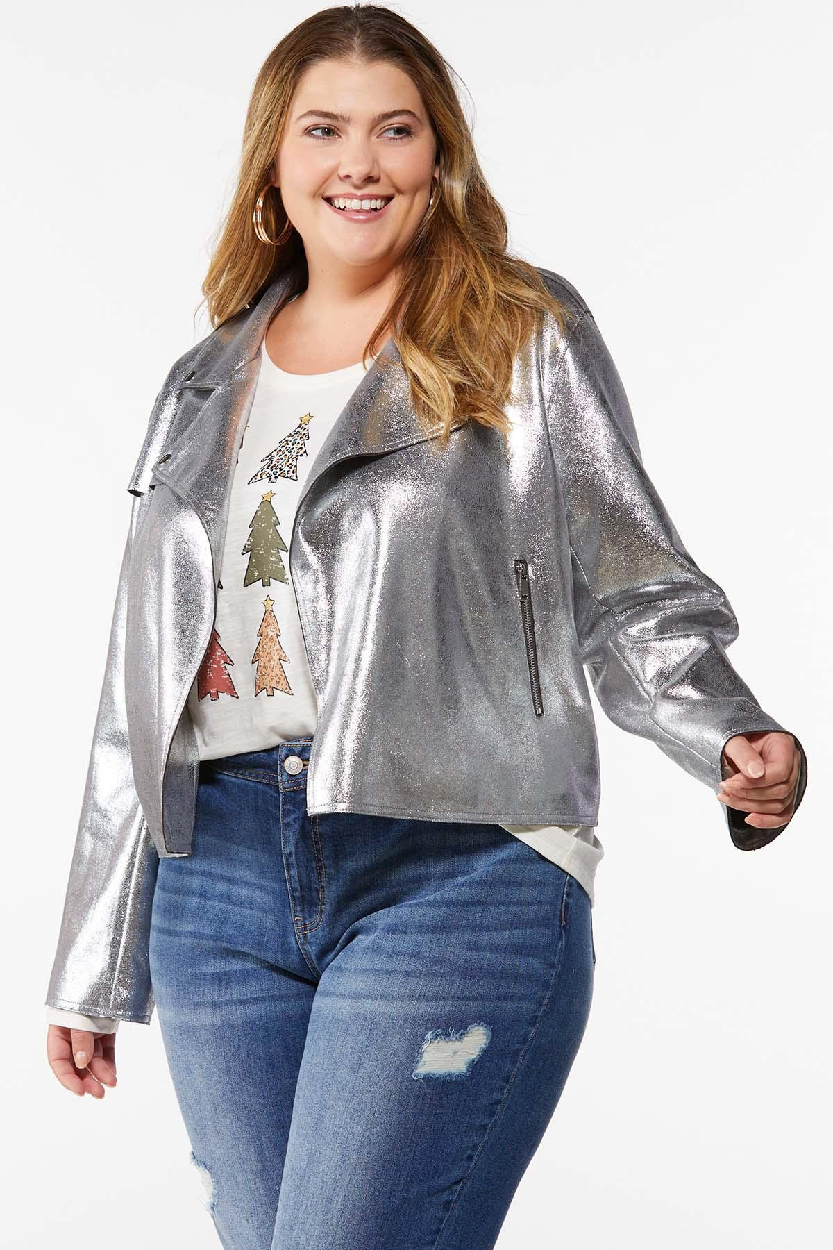 Plus Size Festive Metallic Jacket | Cato Fashions