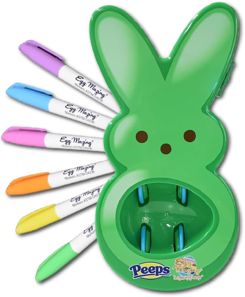 The Eggmazing Egg Decorator - Peeps Bunny - Arts and Craft Set Includes 6 Colorful Quick Drying, ... | Amazon (US)