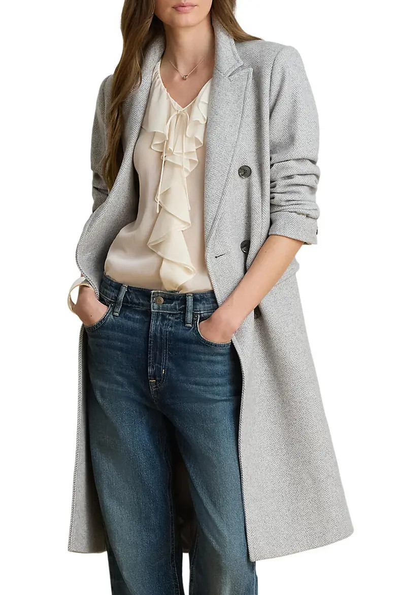 Double Breasted Wool Blend Coat (Women) | Nordstrom | Nordstrom