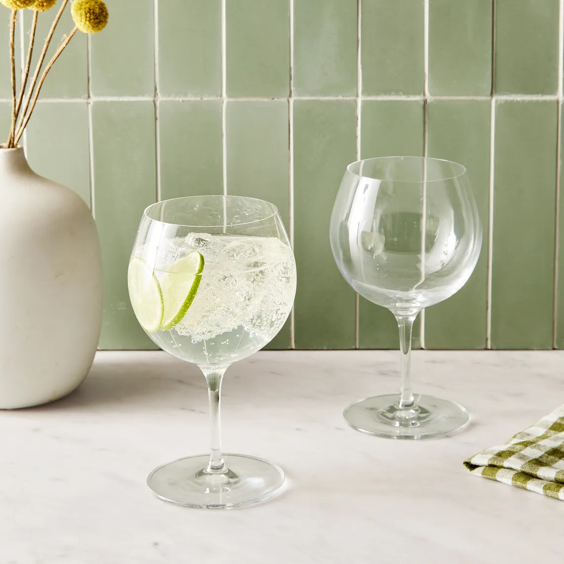 Nude Glass Vintage Gin & Tonic Glasses, Set of 4, Lead-Free Crystal | Food52