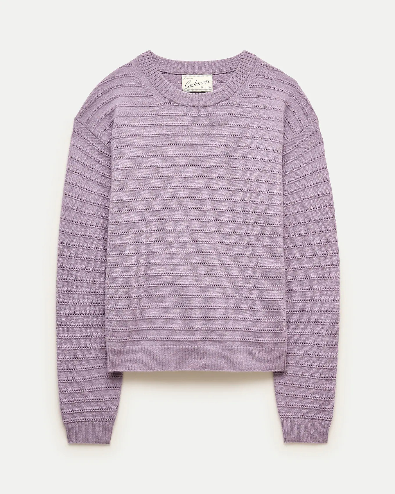 Perfect cashmere crewneck in pointelle stitch | J. Crew US