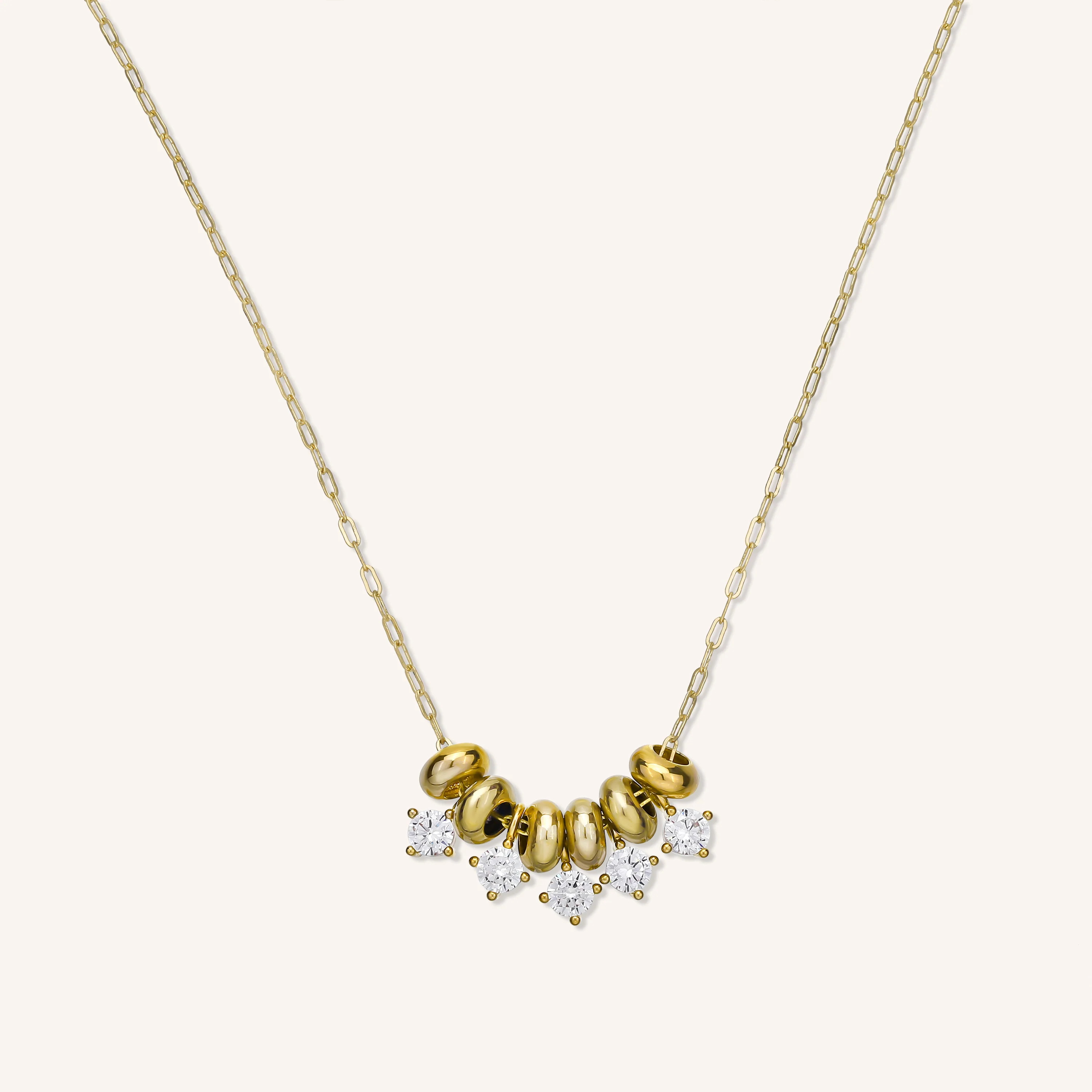 Layered Crystal Charm Necklace | Victoria Emerson
