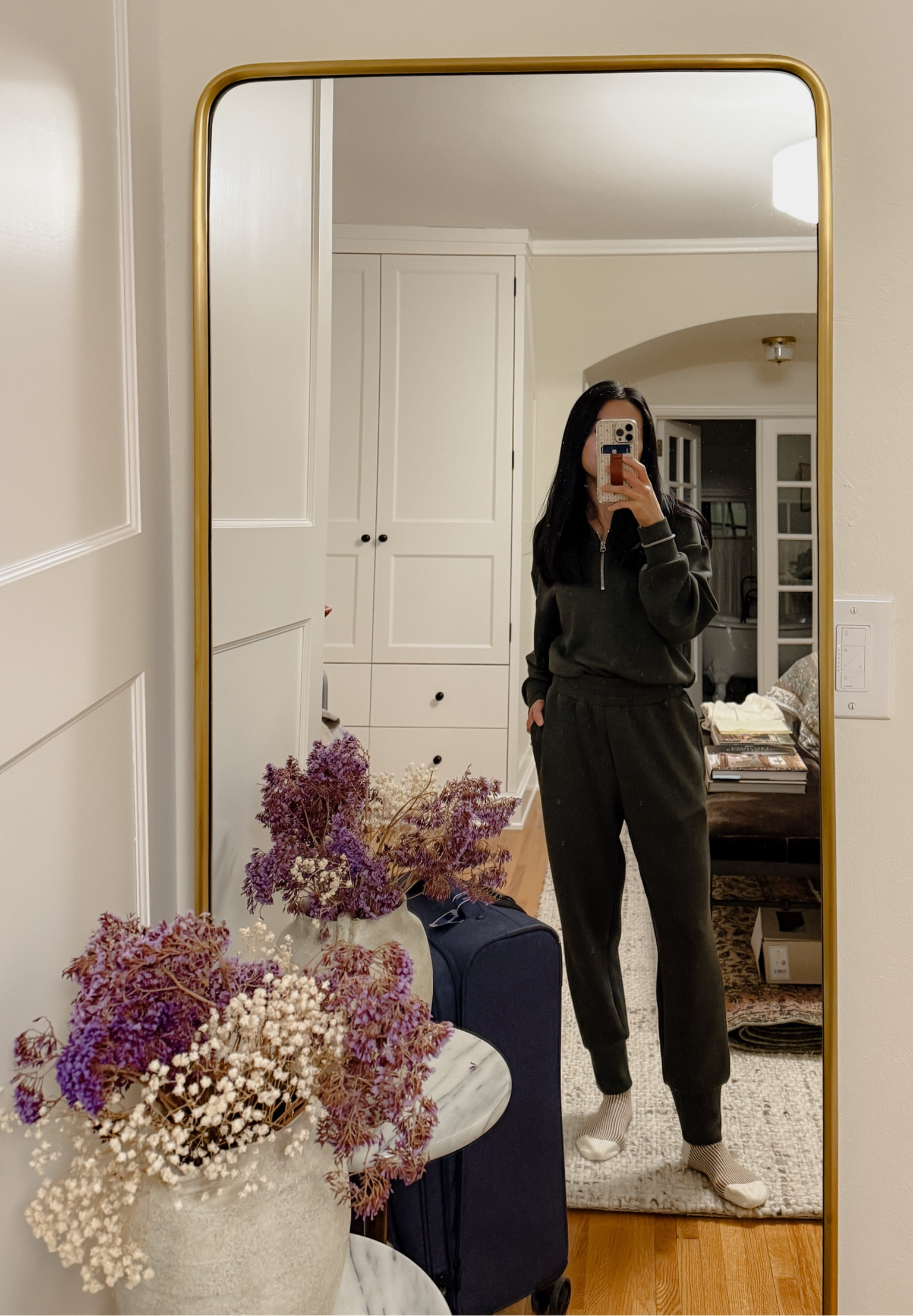 3:00am wake up for a 6:00am flight for Brian’s work trip and I’m his plus one 🫶. These sweatpants are my go-to for plane rides  

#LTKTravel #LTKPetite #LTKOver40