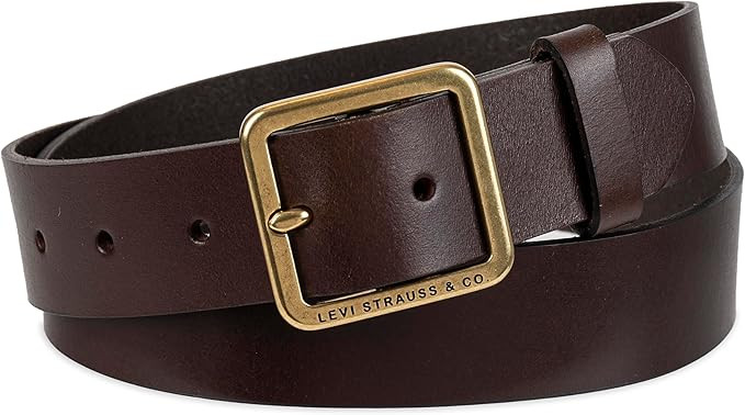 Levi's womens Casual Leather Belt With Square Buckle – Stylish Jeans & Dress Belt (Regular & Pl... | Amazon (US)