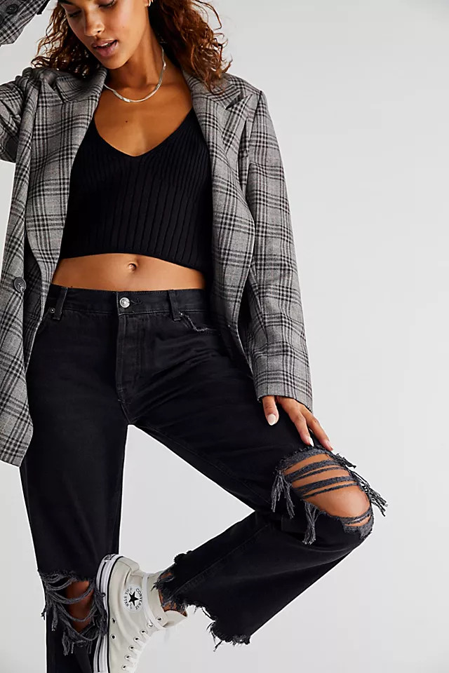 Maggie Mid-Rise Straight-Leg Jeans | Free People (Global - UK&FR Excluded)