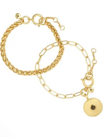 Madewell Set of 2 Wheatberry Chain Bracelets | Nordstrom | Nordstrom