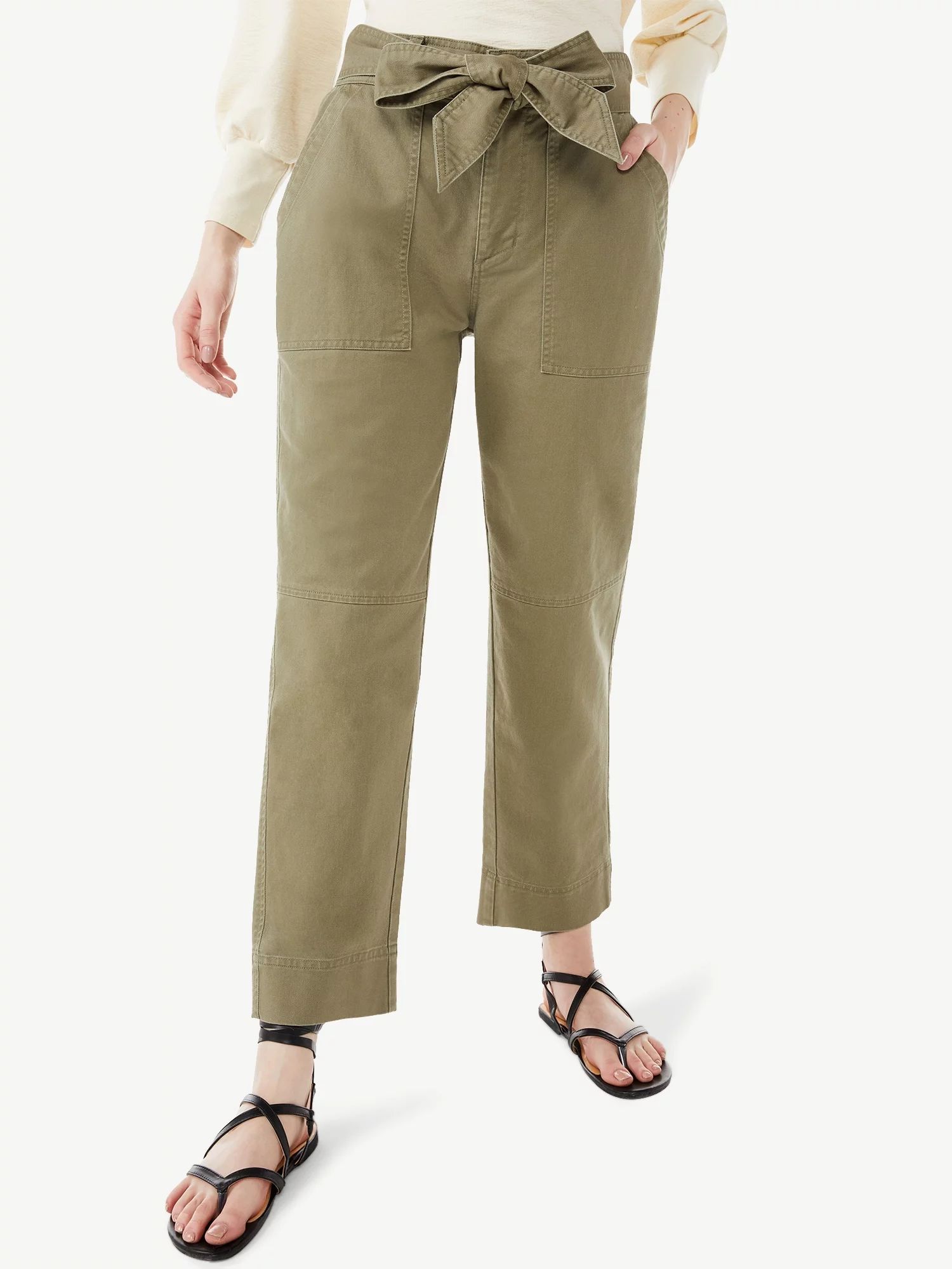 Free Assembly Women's Belted Fatigue Pants | Walmart (US)