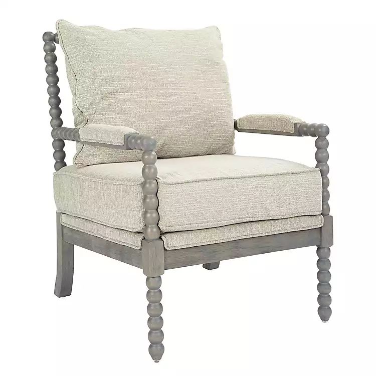 Linen Abel Spindle Accent Chair | Kirkland's Home