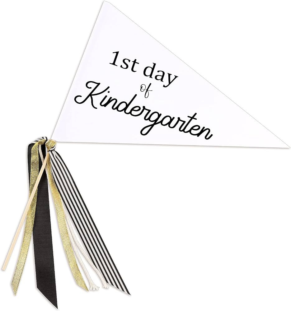 CINPIUK First Day of School Flag DIY 2024 Back to School Pennants, First Day of Kindergarten Flag... | Amazon (US)