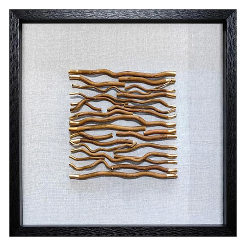 Crosby St. Glass Framed Dimensional Abstract Wall Art, 23" | At Home