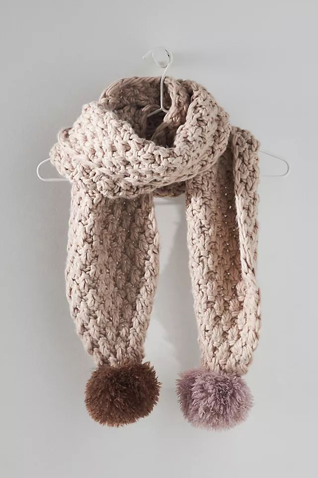 Pick-A-Pom Chunky Knit Scarf Base | Anthropologie (US)