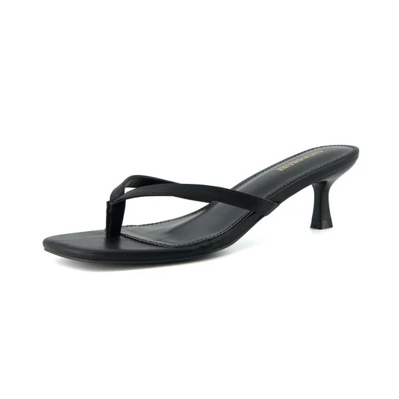 Cushionaire Women's Miami Kitten Heel Thong Sandals +Memory Foam | Walmart (US)
