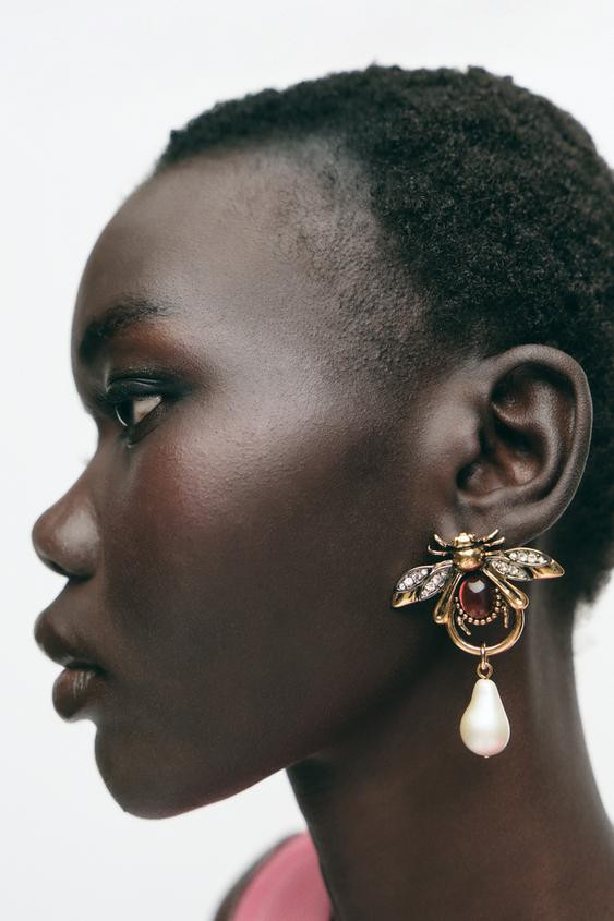 BEE PEARL EARRINGS | Zara US