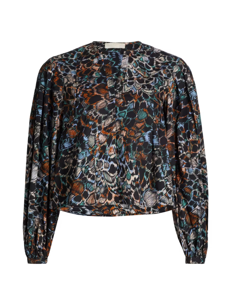 Llara Printed Cotton Blouse | Saks Fifth Avenue