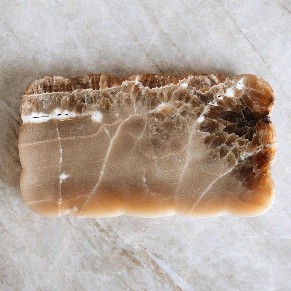 Chocolate Onyx Petal Tray | Roan Iris