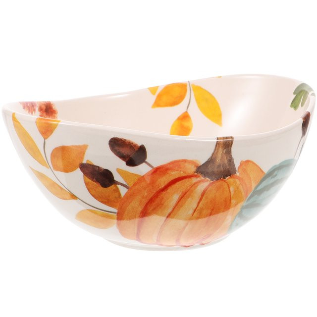 Fall Themed Printing Bowl Salad Bowl Ceramic Food Serving Bowl Dessert Bowl Home Supplies | Walmart (US)