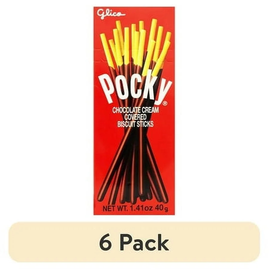 (6 pack) Glico Pocky Chocolate Covered Biscuit Sticks, 1.41 oz. | Walmart (US)