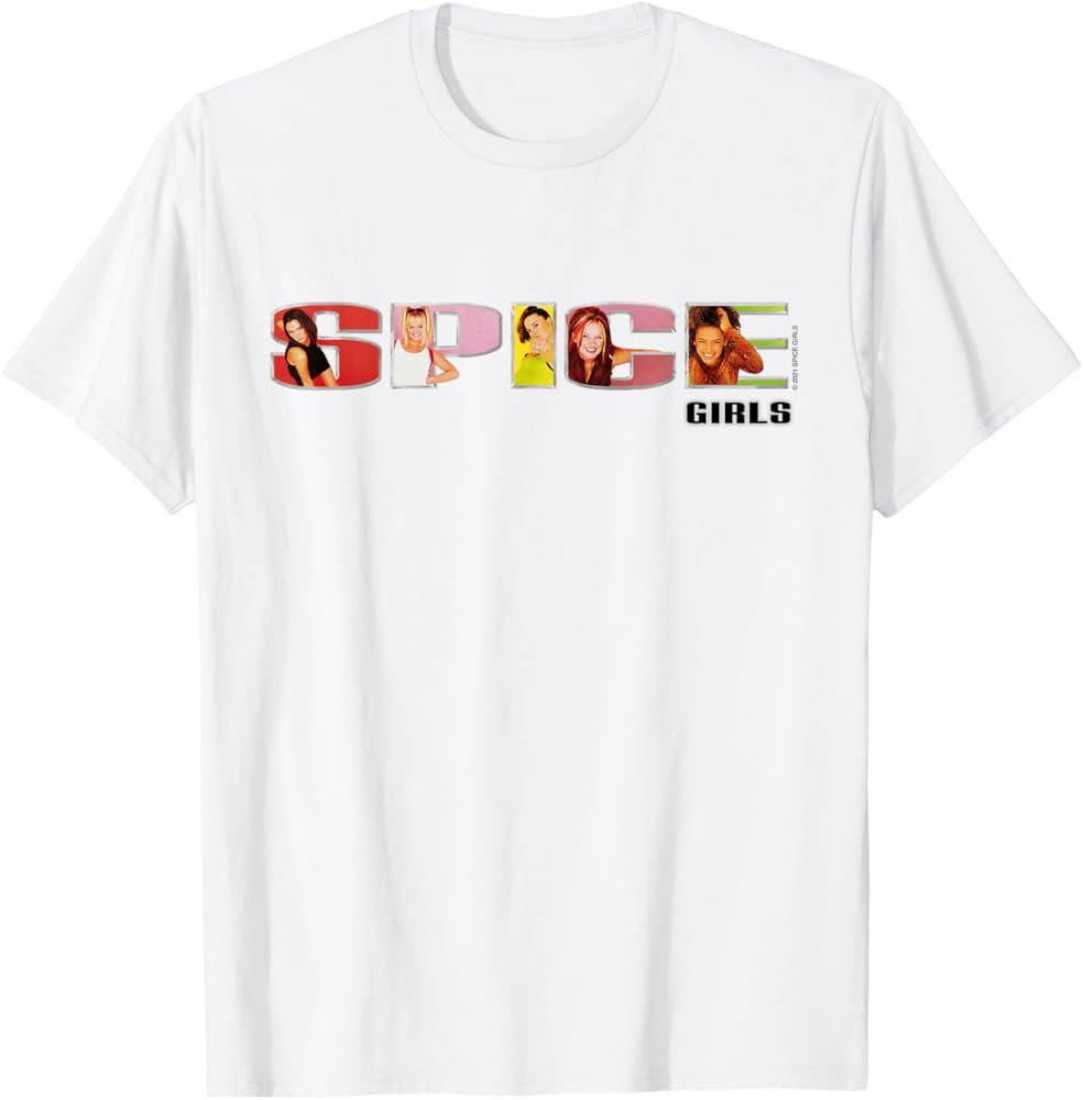 Spice Girls Official Logo T-Shirt: Classic Fit, Crew Neck, Short Sleeve, Black | Amazon (US)