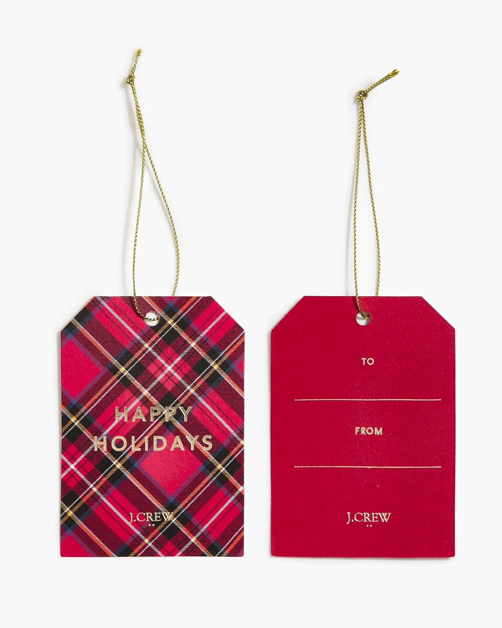 "Happy Holidays" gift tag set | J.Crew Factory