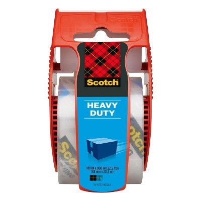 Scotch Heavy Duty Shipping Packaging Tape with Dispenser: Clear Packing Tape, 1.88" Width, 800" Length, Plastic Material | Target