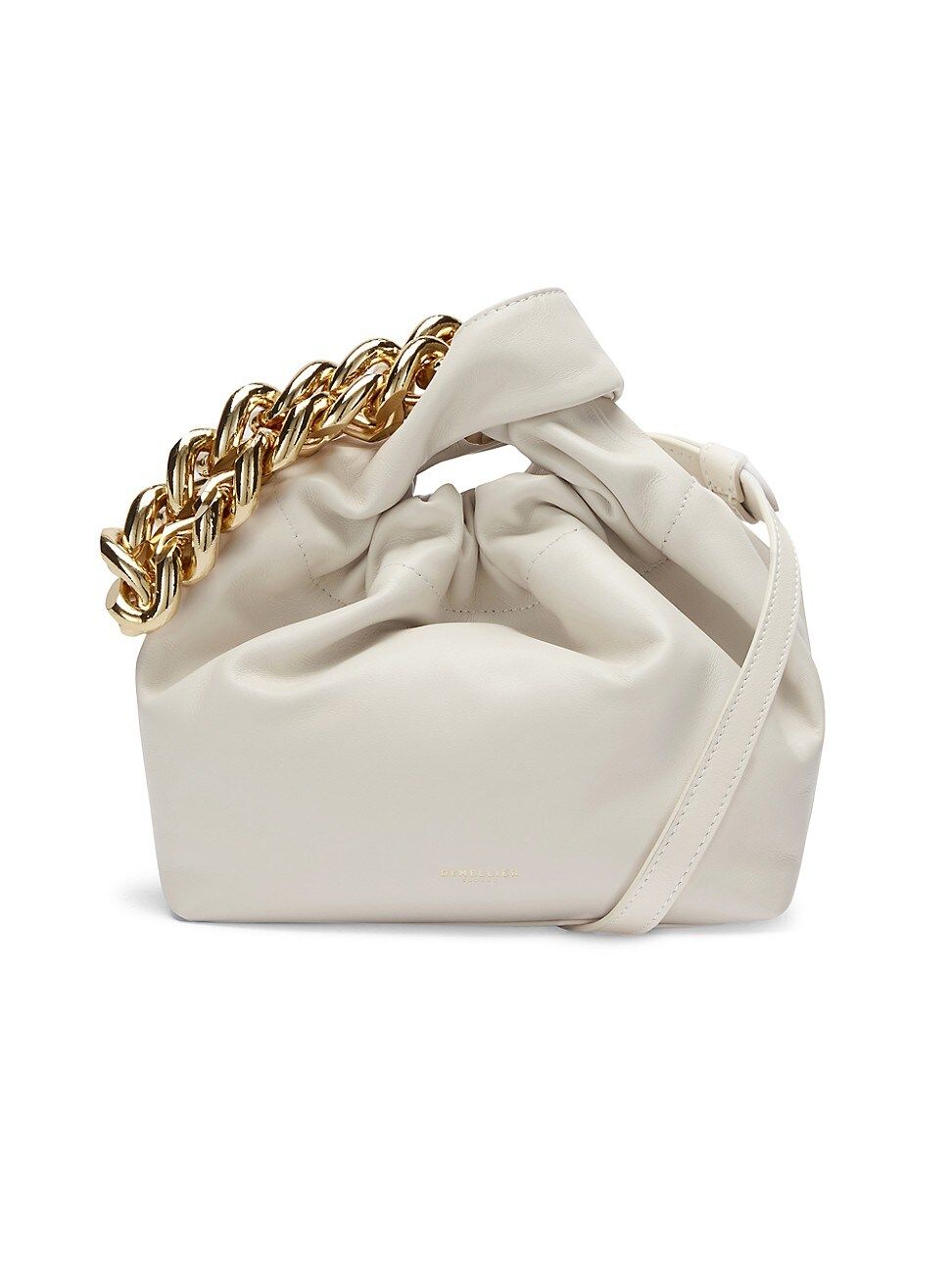 Demellier Women's Santa Monica Chain Leather Top Handle Bag - Off White | Saks Fifth Avenue