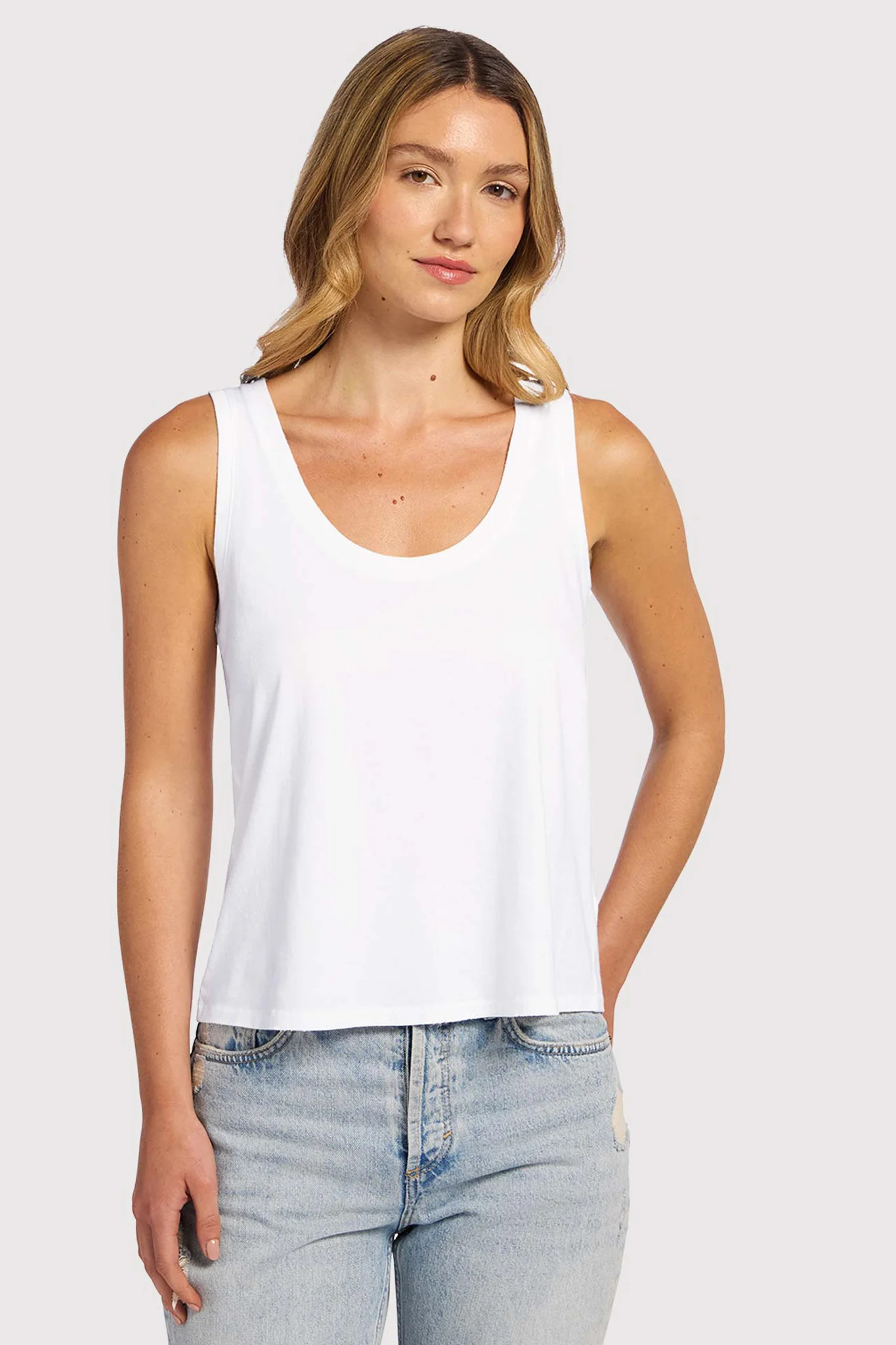 Soft Cotton Everyday Tank | White | nuuds
