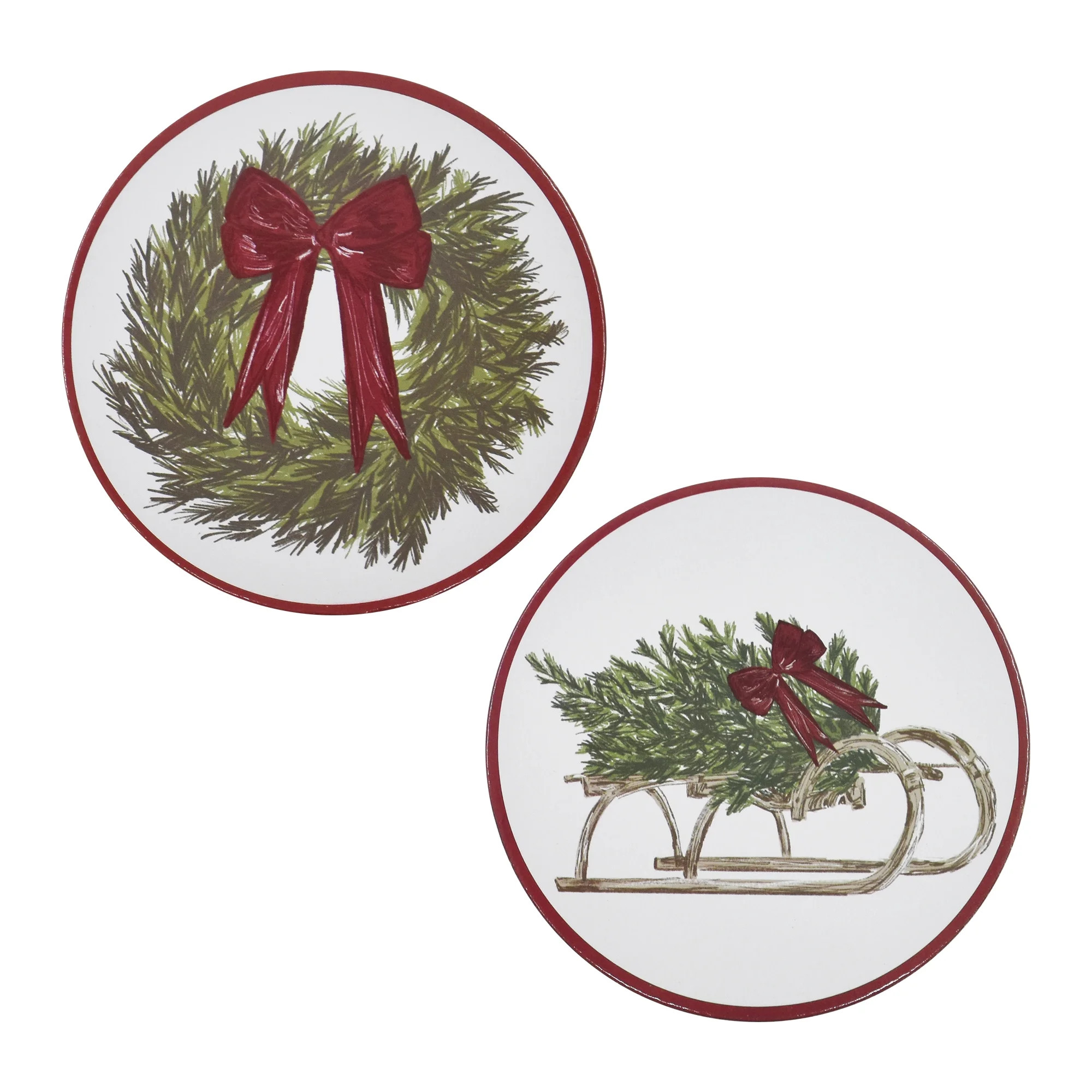 Holiday Time 4 pack Christmas Wreath & Swag Round Heat Insulation Cork Coasters, Table Protector ... | Walmart (CA)