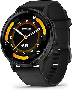 Garmin Venu 3 Slate Stainless Steel Bezel 1.4-Inch AMOLED Touchscreen Display Smart Watch with 45... | Amazon (US)
