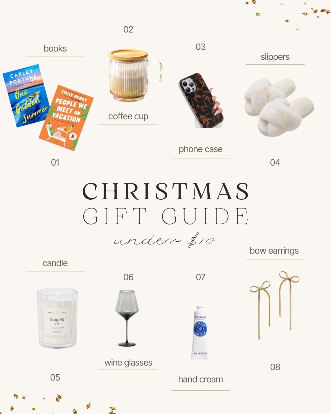 Under $10 holiday gifts 

Gift guide
Gift ideas
$10 gifts
Christmas gifts


#LTKGiftGuide #LTKBeauty #LTKFindsUnder50