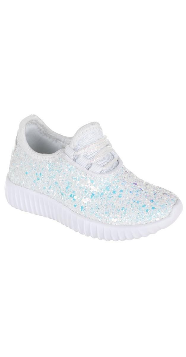Toddler Girls Remy Glitter Sneakers - White-white-5395615285810  | Burkes Outlet | bealls